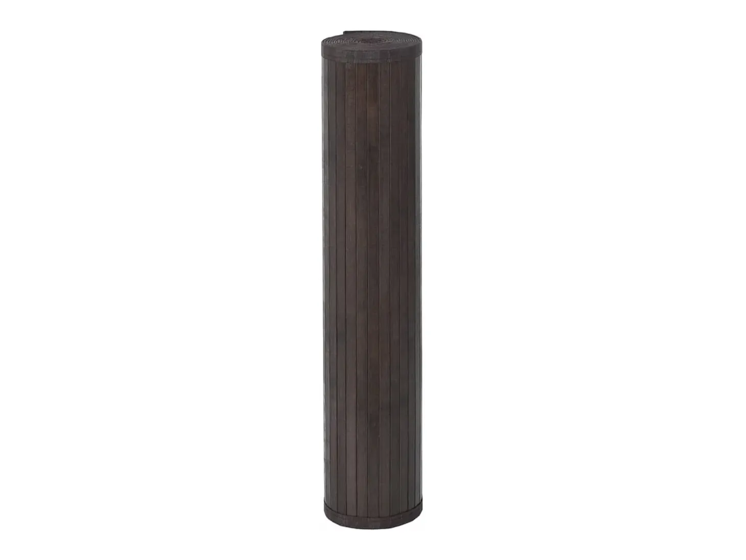 Senad Alfombra rectangular bambú marrón oscuro 100x500 cm