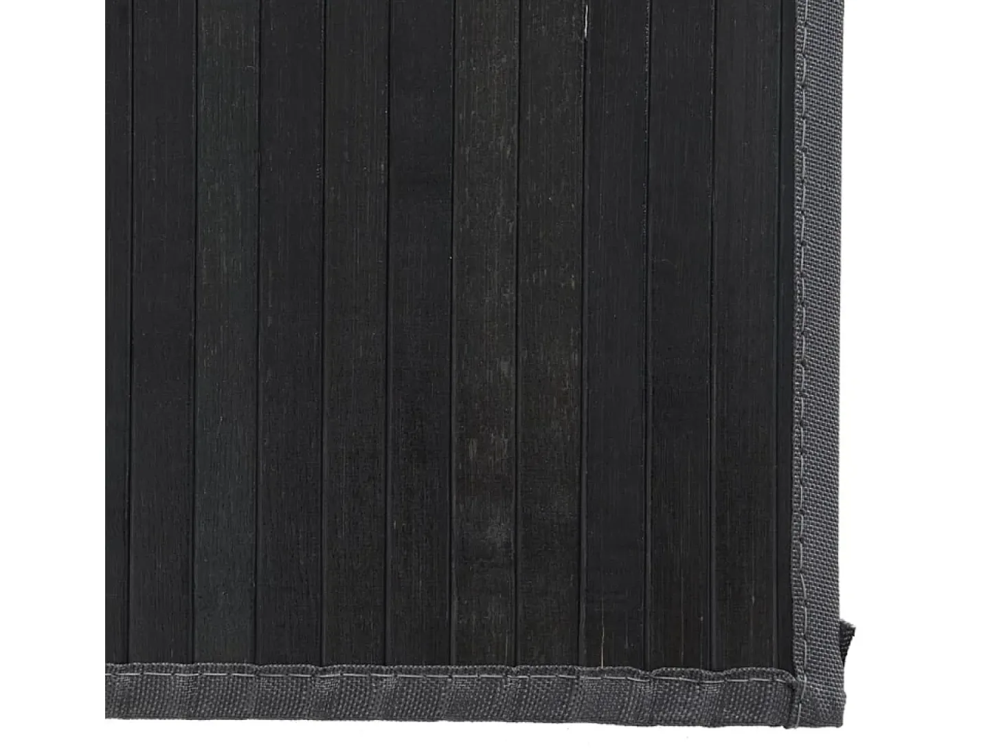 Senad Alfombra rectangular bambú negro 80x400 cm