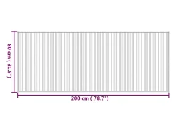 Senad Alfombra rectangular bambú color natural 80x200 cm