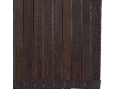 Senad Alfombra rectangular bambú marrón oscuro 70x100 cm