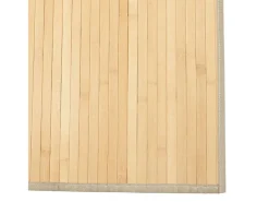 Senad Alfombra rectangular bambú color natural claro 80x100 cm