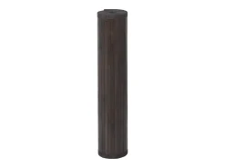 Senad Alfombra rectangular bambú marrón oscuro 100x400 cm