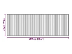 Senad Alfombra rectangular bambú marrón oscuro 70x200 cm