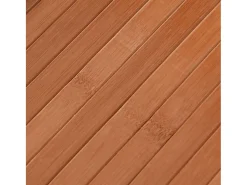 Senad Alfombra rectangular bambú marrón 70x200 cm