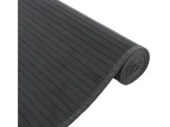 Senad Alfombra rectangular bambú gris 80x200 cm