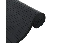 Senad Alfombra rectangular bambú negro 60x300 cm