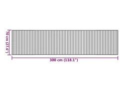 Senad Alfombra rectangular bambú marrón 70x300 cm