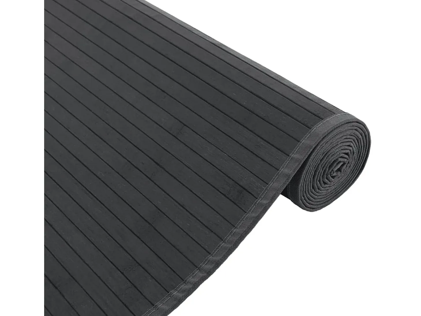 Senad Alfombra rectangular bambú gris 80x300 cm