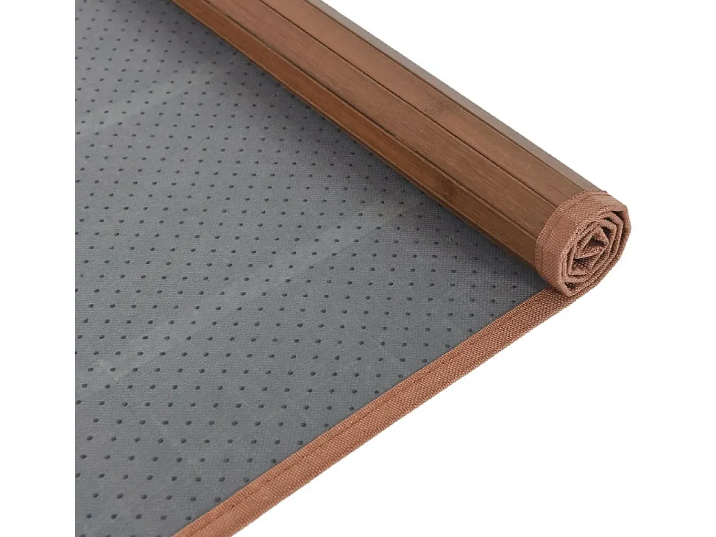 Senad Alfombra rectangular bambú marrón 80x400 cm