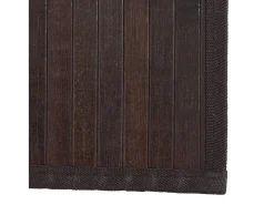 Senad Alfombra rectangular bambú marrón oscuro 80x100 cm