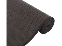 Senad Alfombra rectangular bambú marrón oscuro 80x100 cm