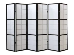 Separador de ambiente 175×264×2.2 cm Shoji negro