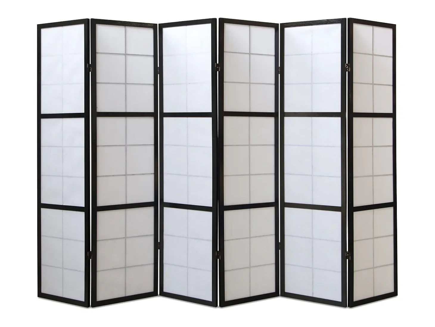 Separador de ambiente 175×264×2.2 cm Shoji negro