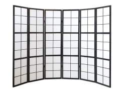 Separador de ambiente 175×264×2.2 cm Shoji negro