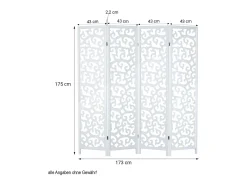 Separador de ambiente 175x173x2,2 cm blanco Shoji