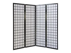 Separador de ambiente 175x176x2.2 cm Shoji negro
