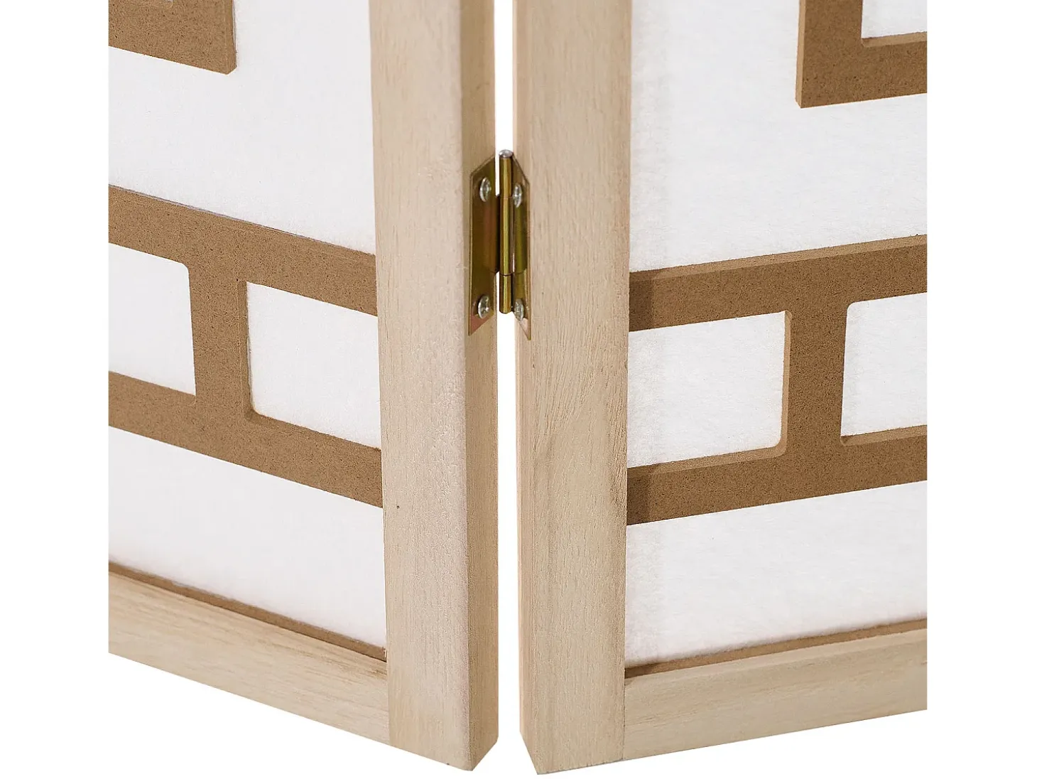 Separador de ambiente 170x120x2.0 cm Natural/Blanco/Marrón Shoji de 3 paneles