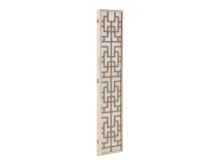 Separador de ambiente 170x120x2.0 cm Natural/Blanco/Marrón Shoji de 3 paneles