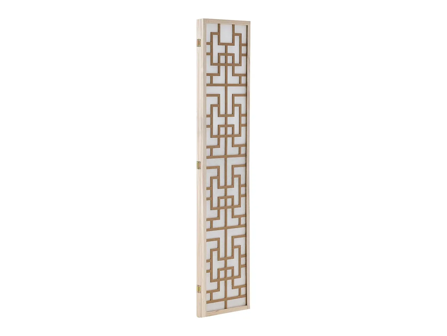 Separador de ambiente 170x120x2.0 cm Natural/Blanco/Marrón Shoji de 3 paneles