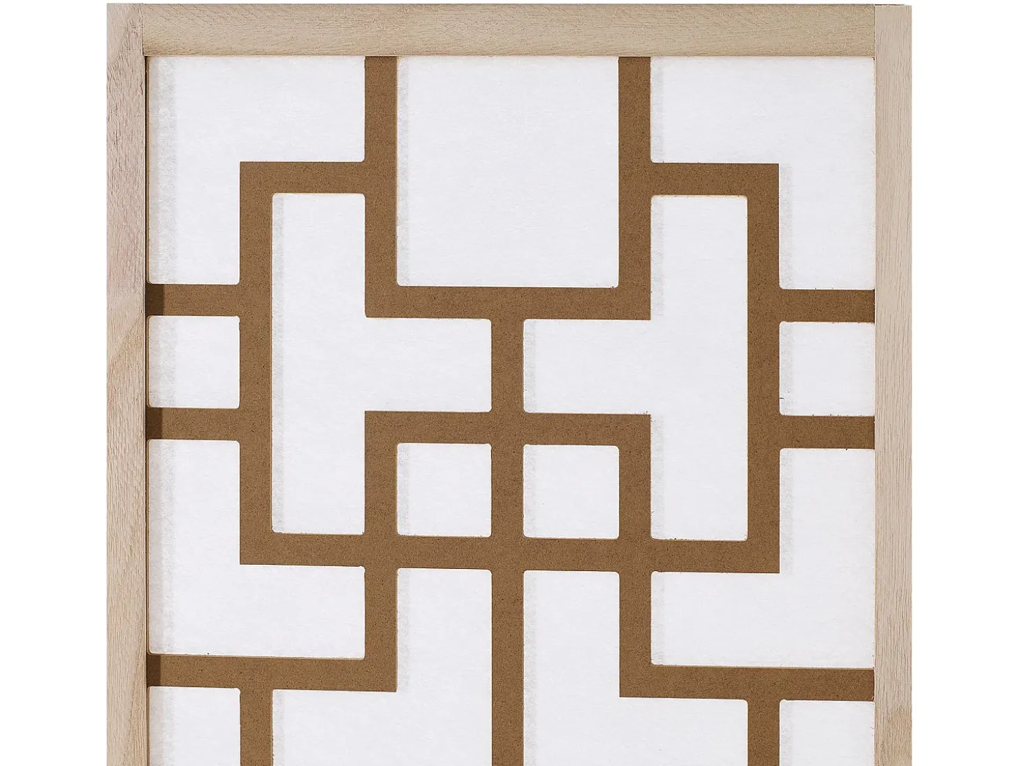 Separador de ambiente 170x120x2.0 cm Natural/Blanco/Marrón Shoji de 3 paneles