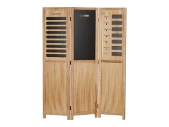 Separador de ambiente 170x120x2 cm biombo de madera natural