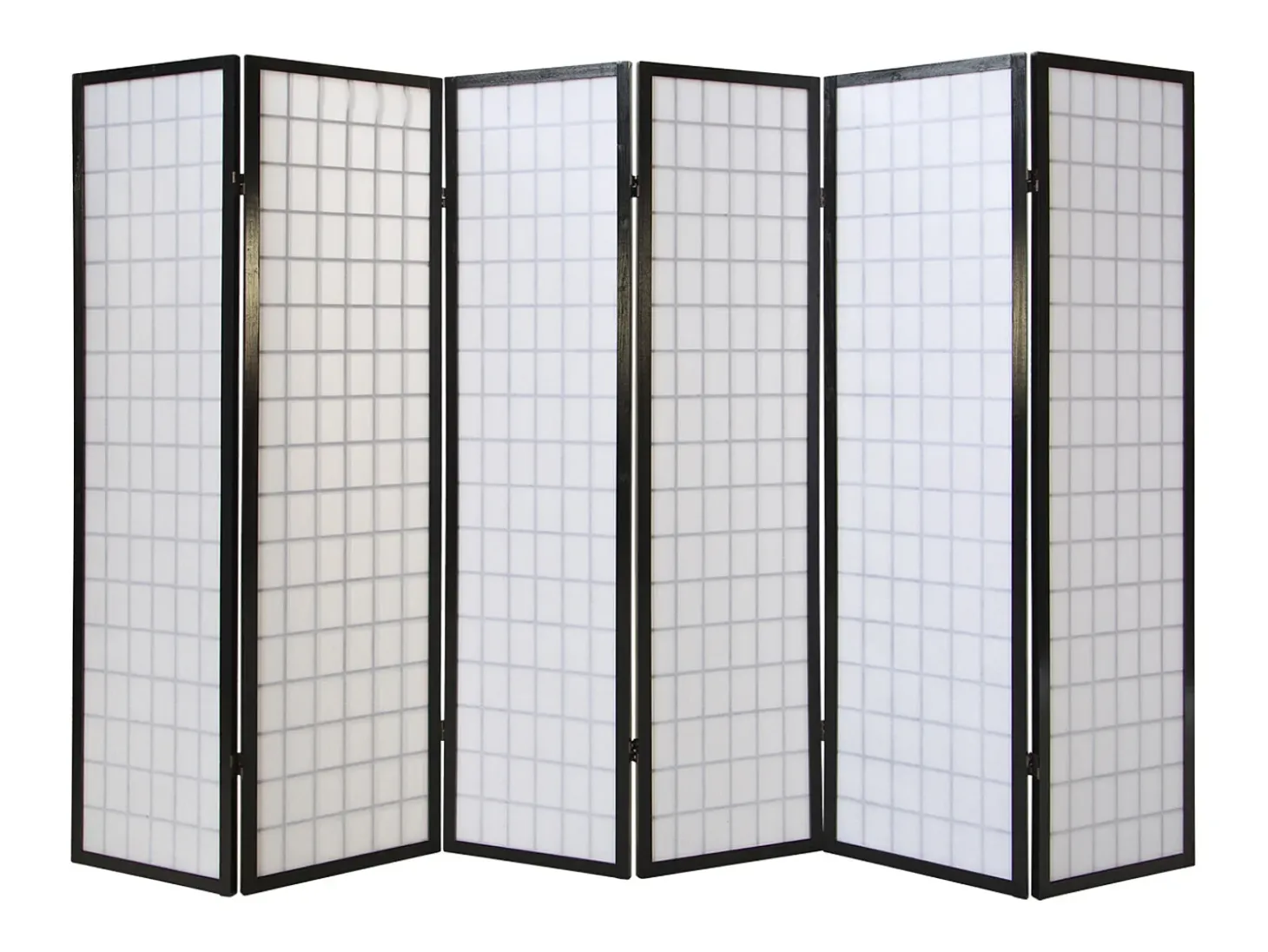 Separador de ambiente 264x175x2.2 cm negro Shoji