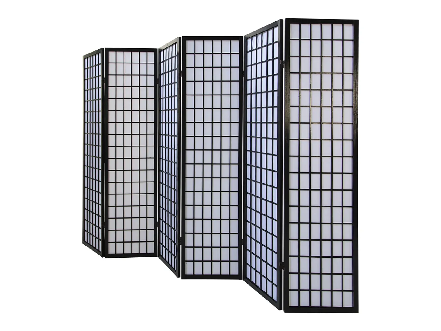 Separador de ambiente 264x175x2.2 cm negro Shoji