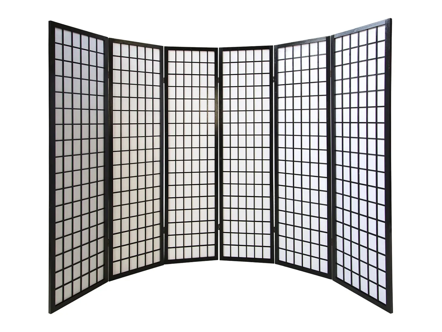 Separador de ambiente 264x175x2.2 cm negro Shoji