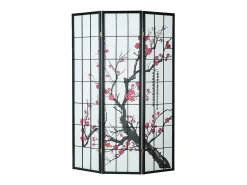 Separador de ambiente 179x132x2 cm negro Shoji