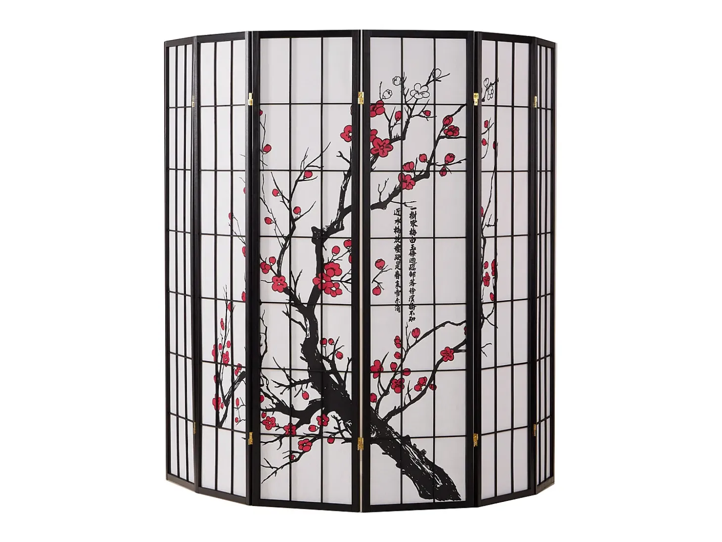 Separador de ambiente 179x264x2 cm negro Shoji