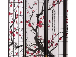 Separador de ambiente 179x264x2 cm negro Shoji