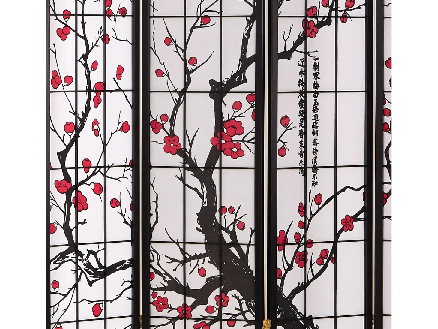 Separador de ambiente 179x264x2 cm negro Shoji