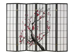 Separador de ambiente 179x264x2 cm negro Shoji