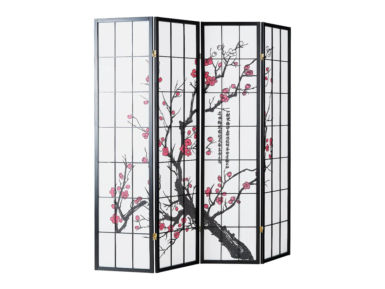 Separador de ambiente 176x2x179 cm negro Shoji