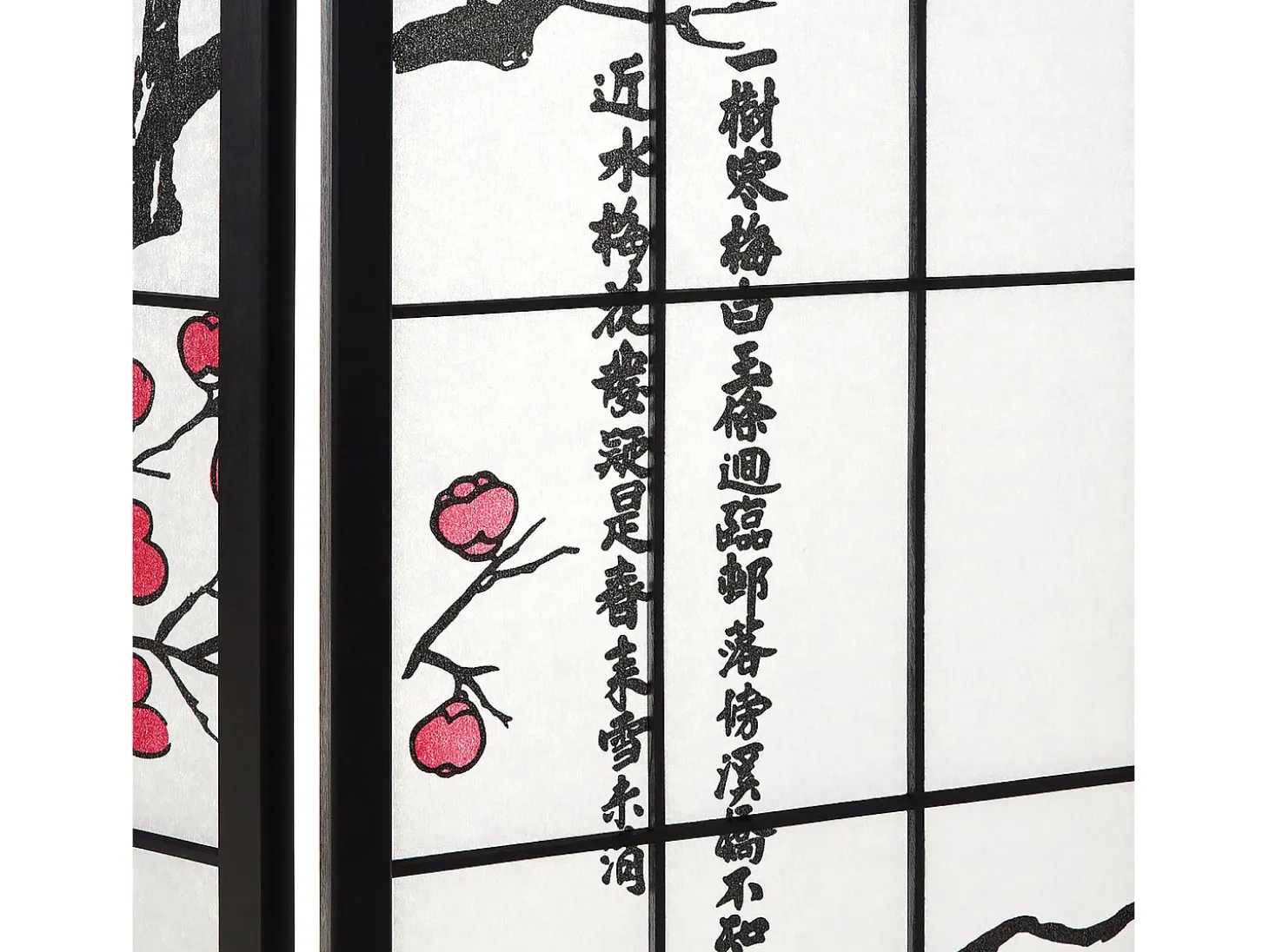 Separador de ambiente 176x2x179 cm negro Shoji