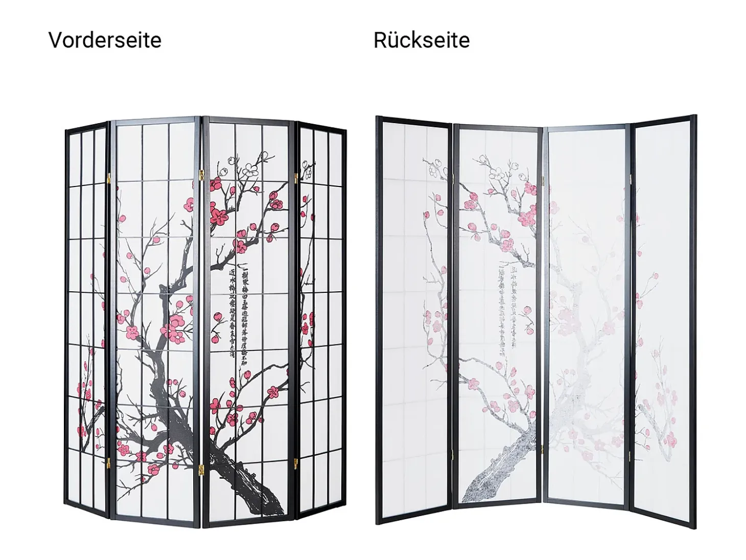 Separador de ambiente 176x2x179 cm negro Shoji