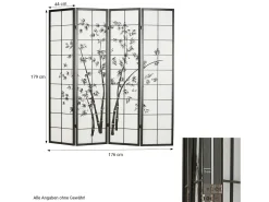 Separador de ambientes 179 cm Negro