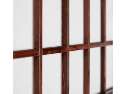 Separador de ambientes 120x200x1.8 cm marrón Shoji
