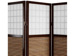 Separador de ambientes 120x200x1.8 cm marrón Shoji