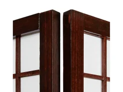 Separador de ambientes 120x200x1.8 cm marrón Shoji