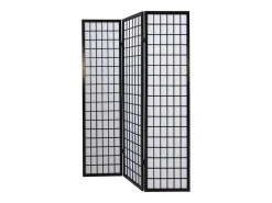 Separador de ambientes 175x132x2.2 cm negro Shoji