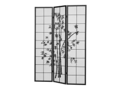 Separador de ambientes 132x2x179 cm negro Shoji
