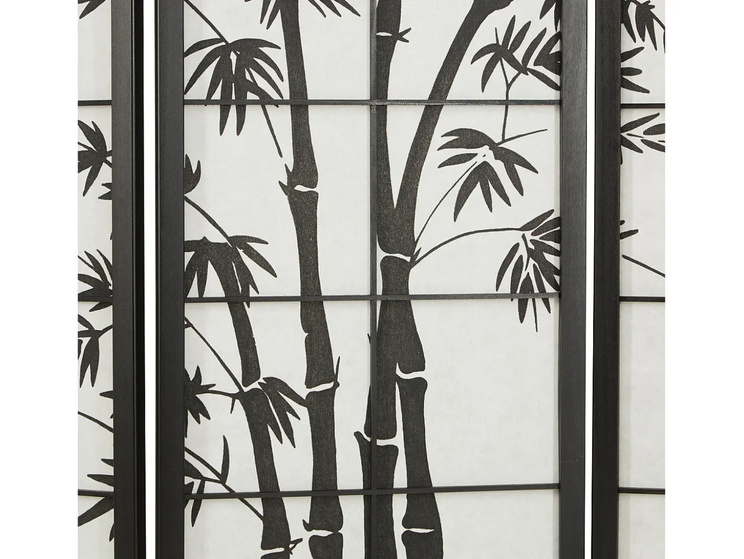 Separador de ambientes 132x2x179 cm negro Shoji