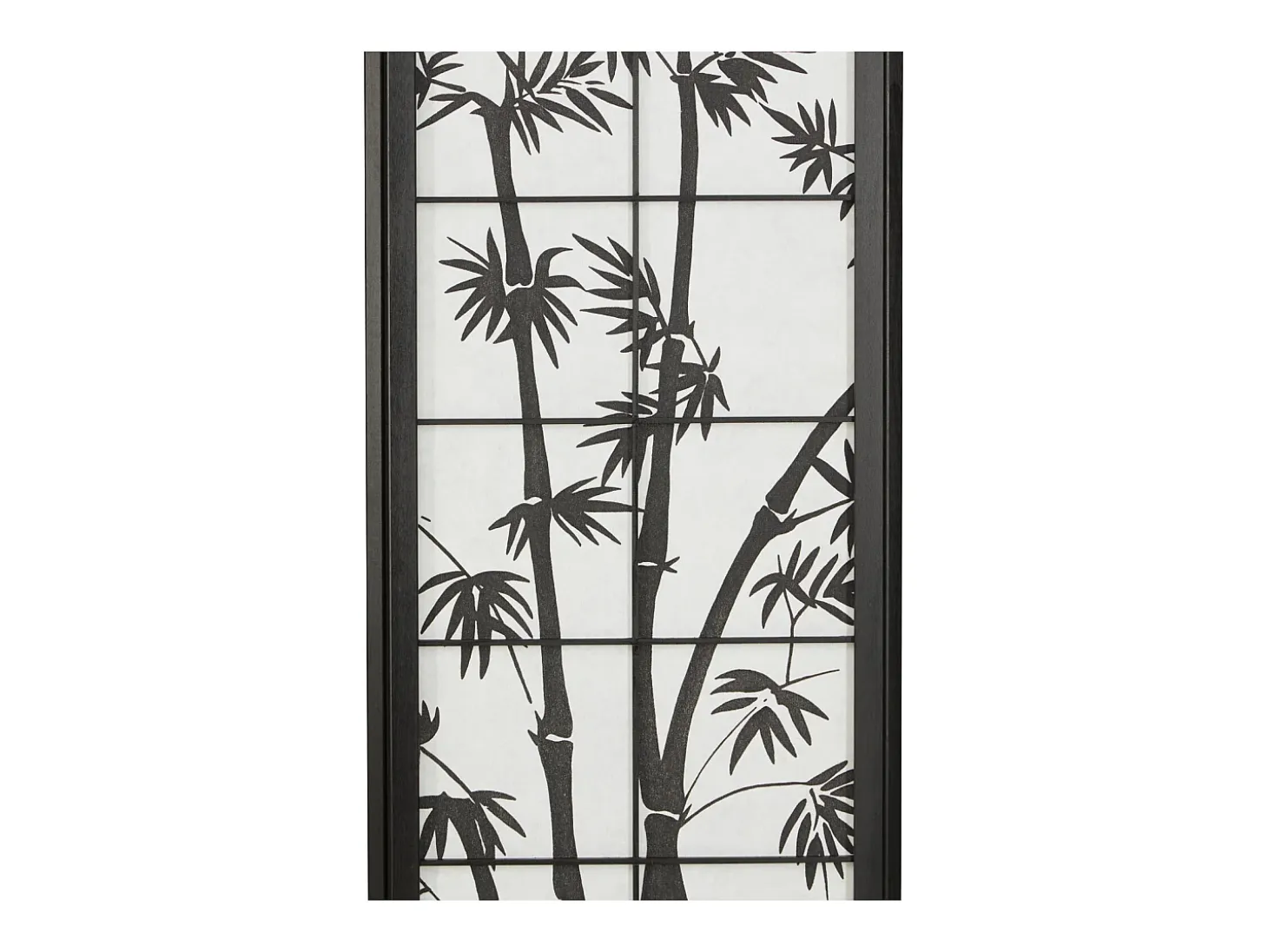 Separador de ambientes 132x2x179 cm negro Shoji