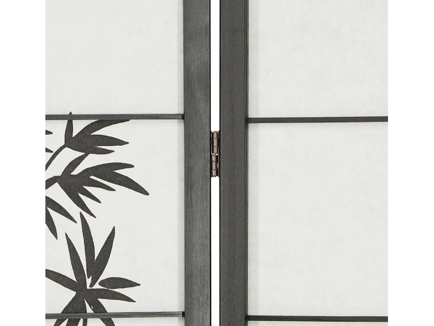 Separador de ambientes 132x2x179 cm negro Shoji