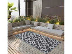 Seran Alfombra de exterior ARAKIL negra 190x290 cm PP