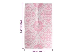 Seran Alfombra de exterior PP ARAKIL rosa 190x290 cm