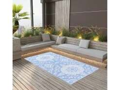 Seran Alfombra de exterior ARAKIL azul bebé 80x150 cm PP