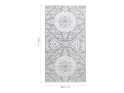 Seran Alfombra exterior ARAKIL PP gris claro 160x230 cm