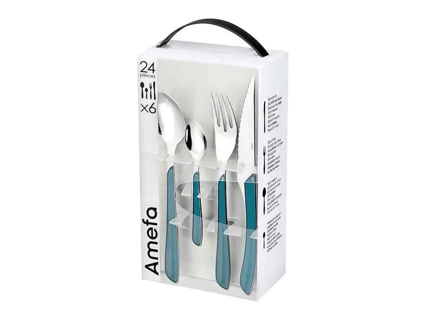 Set de 24 cubiertos Eclat Amefa acero inoxidable azul